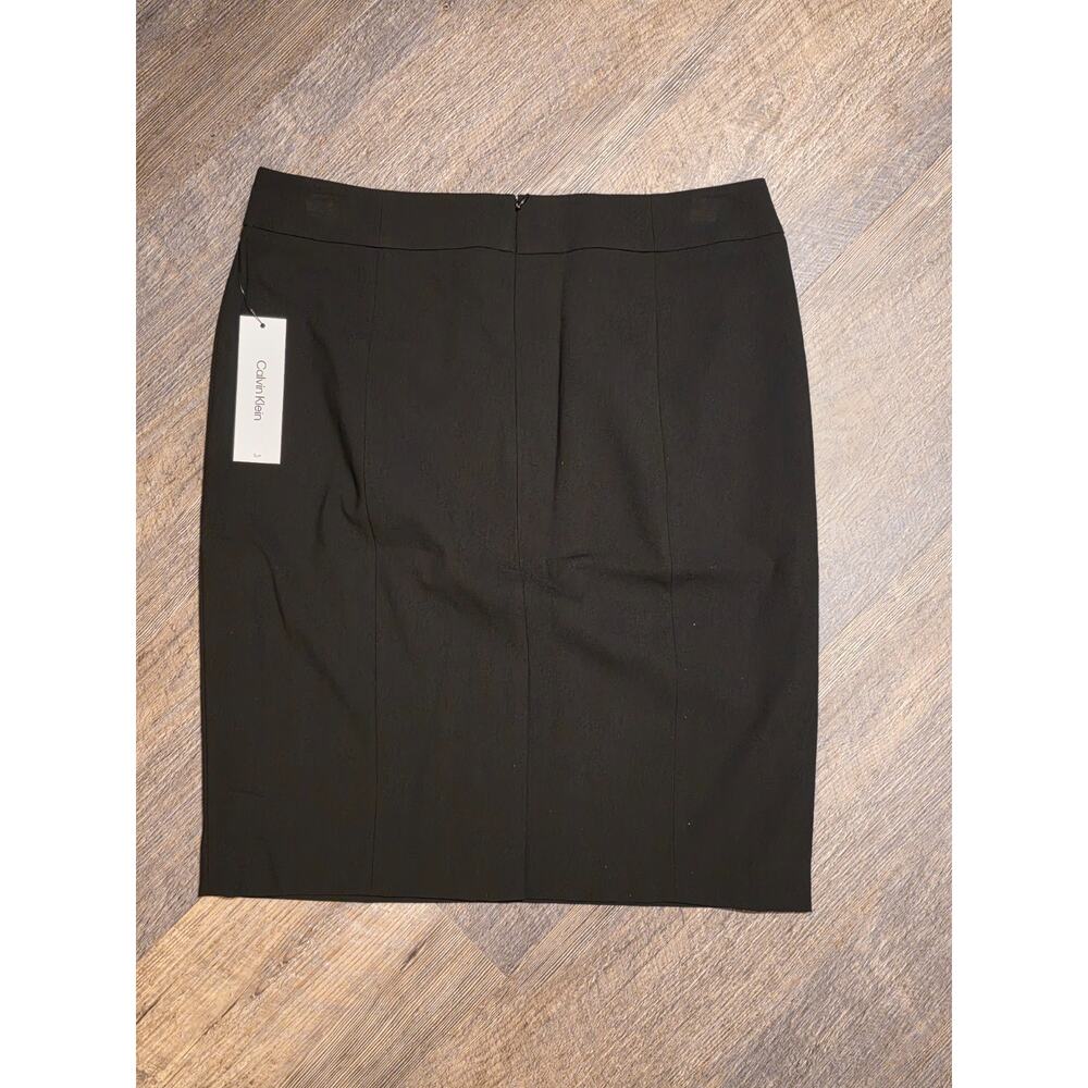 NWT Calvin Klein Black Pencil Skirt S2ST1705 Women's Size 12 Office Career Work - Picture 2 of 4